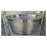 Large hammered aluminum bucket