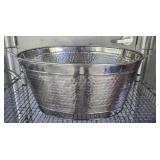 Large hammered aluminum bucket