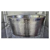 Large hammered aluminum bucket