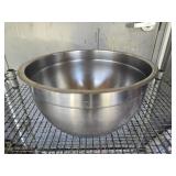 Large stainless steel mixing bowl