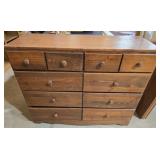 Vintage 10 Drawer Wooden Chest of Drawers