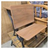 Vintage wood and metal school desk