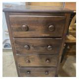 4 drawer dark wood small chest