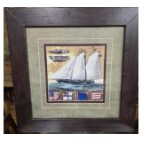 Framed print of a sailboat