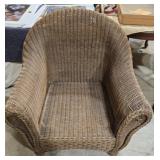 Oversized wicker chair
