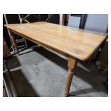 Large oak wood dining table