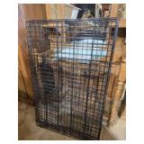 Large black pet crate