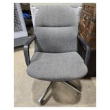 Grey upholstered office chair