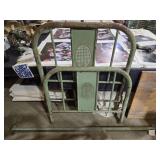 Vintage green metal approx twin size frame
