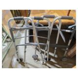 Lot of 2 aluminum walkers