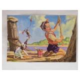 Vintage Calendar Art Crabbin The Act Paper Print