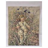 1935 Calendar Art A Friendly Intruder Paper Print