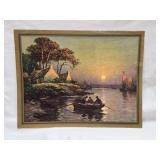 1805 Luminous View of a Continental Harbor Print