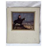 Vintage Calendar Art Watching The Herd Print
