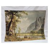 Vtg Print of Yosemite Valley by Albert Bierstadt