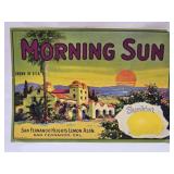 Morning Sun Sunkist Lemon California Advertisement