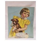 1941 Antique Calendar Art Double Trouble Print