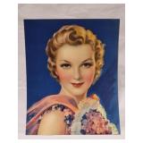 Vintage Calendar Art Winsome Paper Print