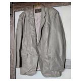 Gray Ace Shop Leather Jacket Size Medium