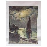 1603 Coastal Seascape Print  Calendar Art