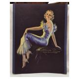 Vtg Pin Up Print Titled Adorable R Wilson Hammell