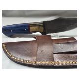 Hand made Damascus steel knife with custom wood