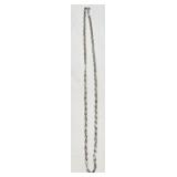 Sterling Silver 925 Braided Chain Necklace 4 g