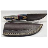 Gorgeous custom made damascus steel knife
