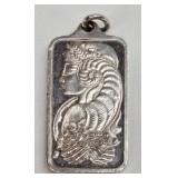 Sterling Silver Half Ounce Suisse Lady Pendant