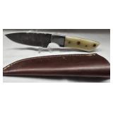 Hand made Damascus steel knife with custom wood