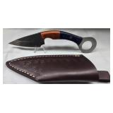 Hand made Damascus steel knife with custom wood