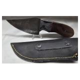 Hand made Damascus steel knife with custom wood