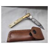 Hand made Damascus steel knife with custom wood