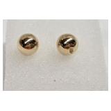 14k Yellow Gold Ball Stud Earrings 0.47 grams