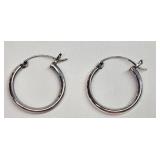 Pair of Sterling Silver Hoop Earrings 3.18 g