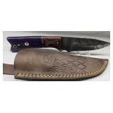 Gorgeous custom made damascus steel knife