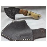 Hand made Damascus steel knife with custom wood
