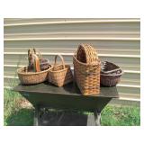 Lot of Antique Split Oak and Other Baskets