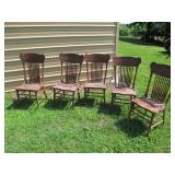 5 Dining Room Chairs Scroll Back