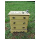 3 Drawer Vintage Nightstand