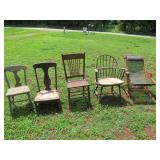 5 Assorted Vintage Chairs