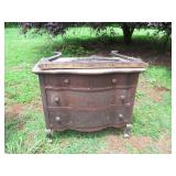 Serpentine Chest of Drawers Antique Dresser