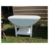 Modern White Drop Leaf Table