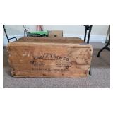 Eagle Lock Advertising Large Wood Crate