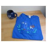 Dr. Who and the Little Mermaid Shirt XL + Mug