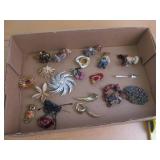 Lot of Costume Jewelry Brooches
