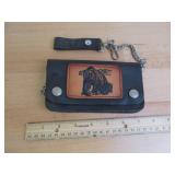 Bear Leather Wallet w/ Chain New