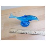 Art Glass Dolphin Paperweight
