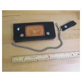 Eagle Leather Wallet with Chain New
