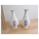 PAir of Lenox Vases The Flowers of Love